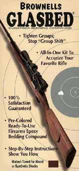 Bedding compound, walnut brown epoxy, by Brownell's